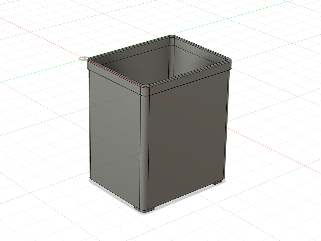 Center container box for Sortiner