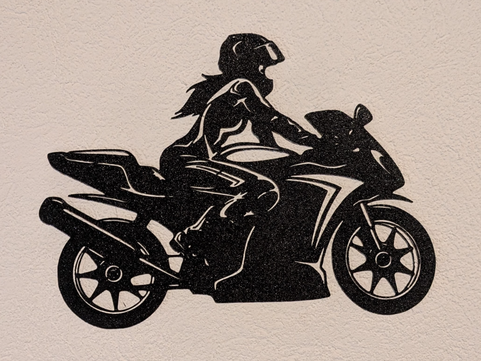 Wall Art: Motorcycle Girl