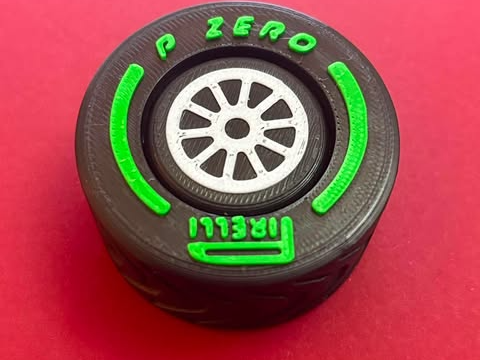 F1 Inter Tyre Spinner – Print-in-Place Bearing