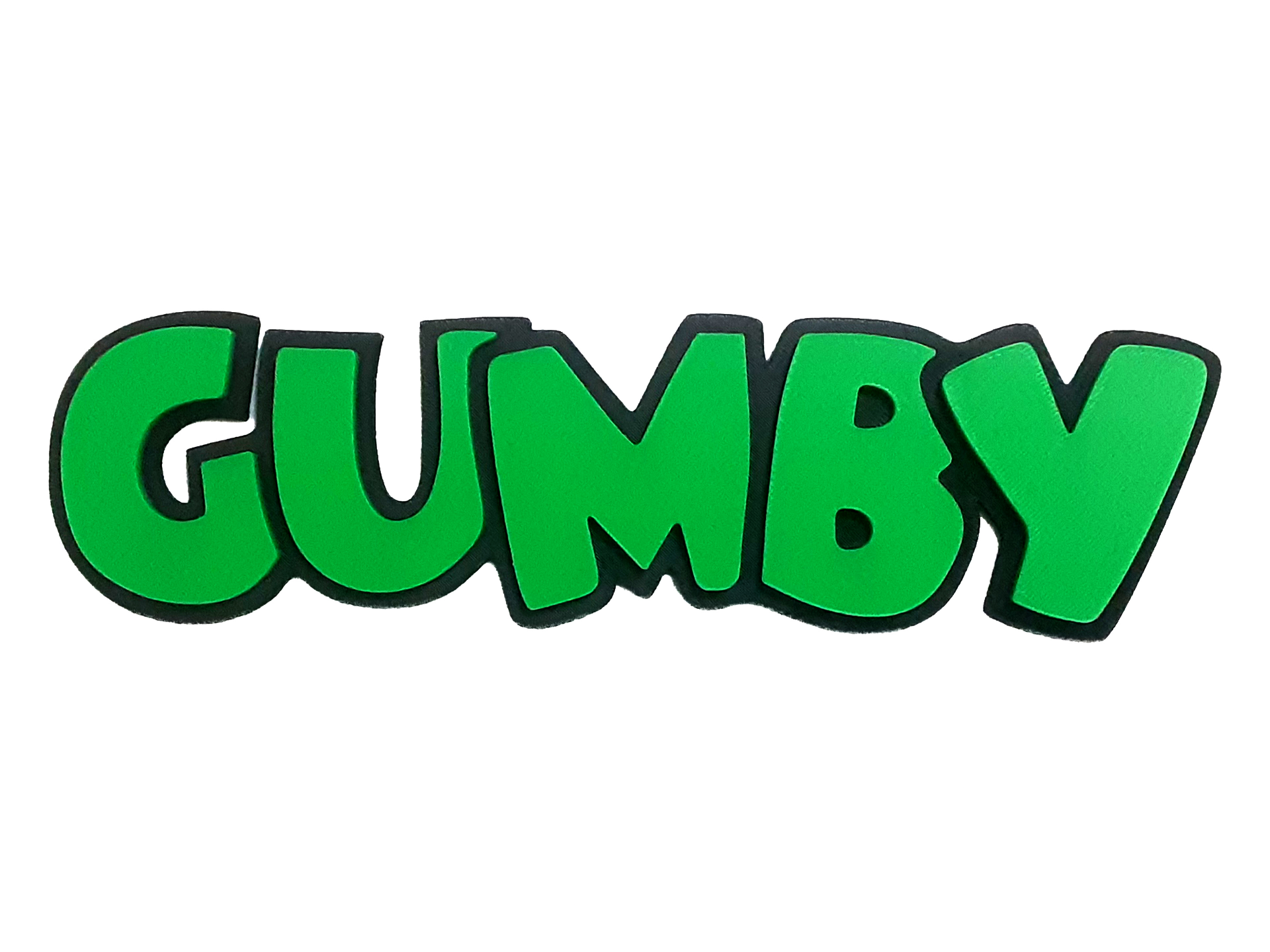 Gumby Logo Claymation Cartoon Green