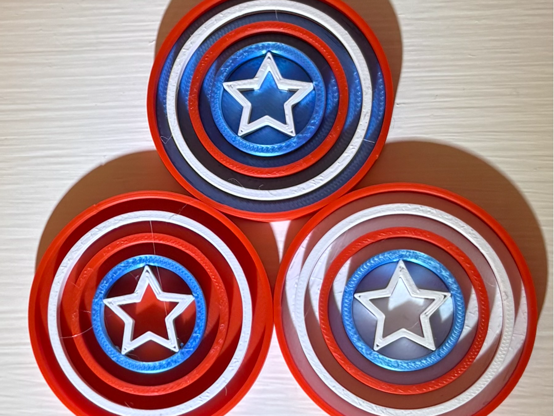 Wireframe Captain America Shield Logo