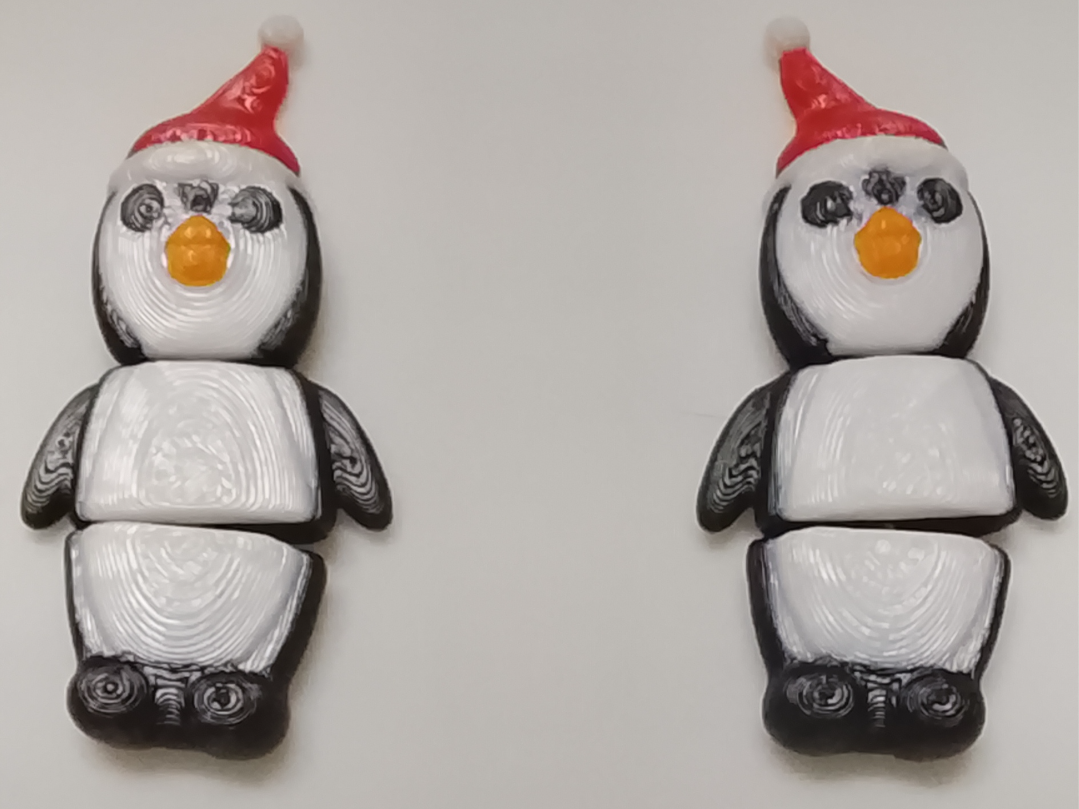Pendientes navidad pingüino articulado