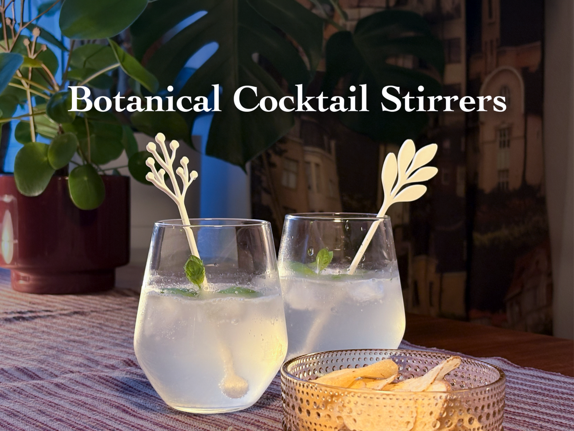 Botanical Cocktail Stirrers / Swizzle Sticks