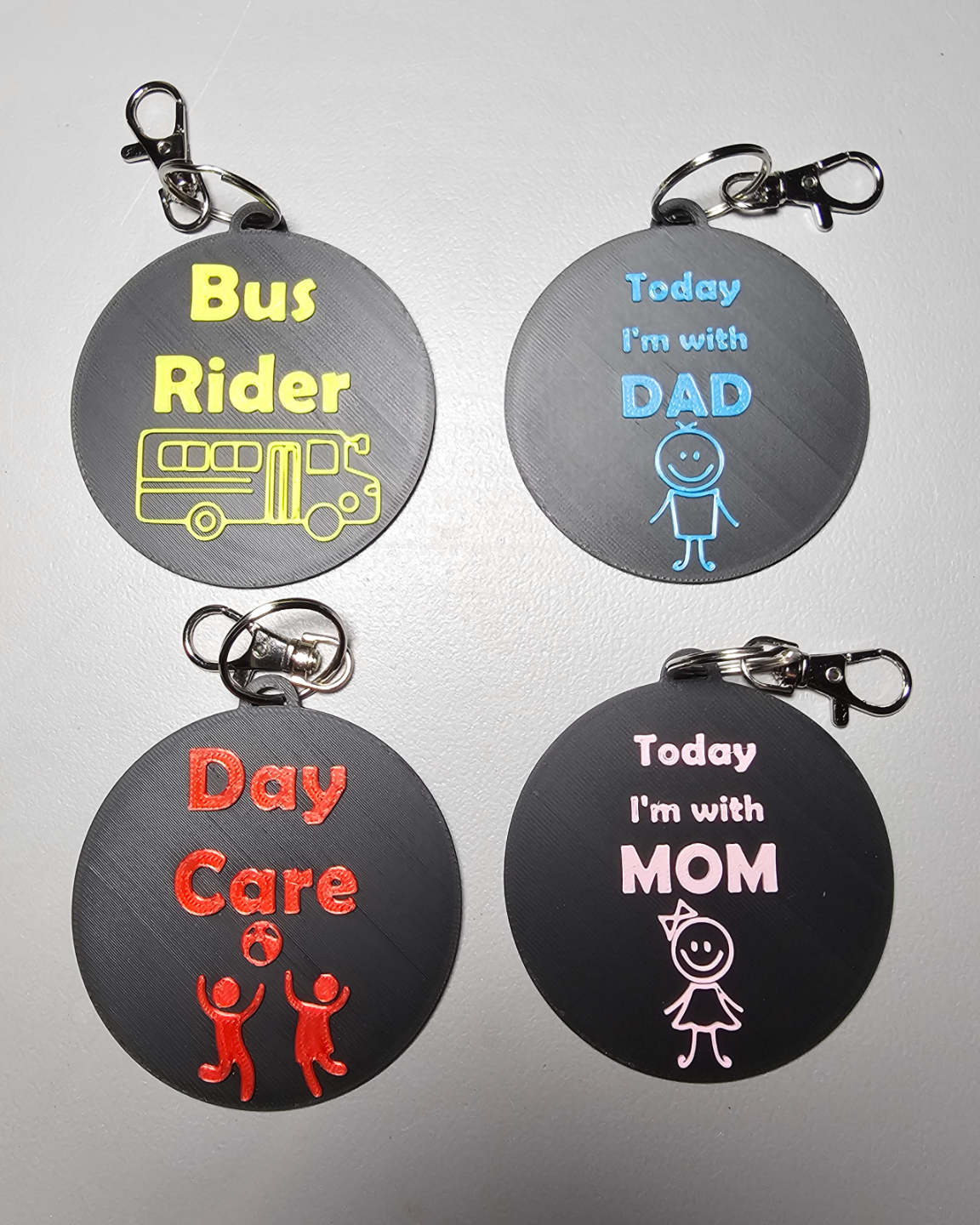 Tag for kids school bag, english