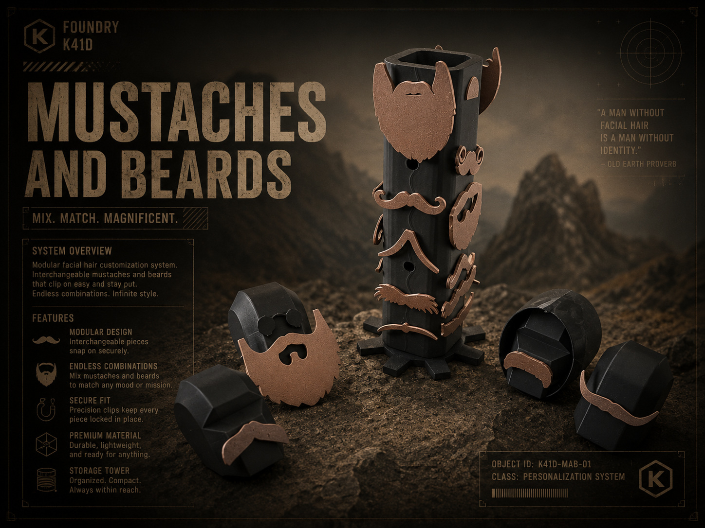 Dummy 13 Mustaches and Beards