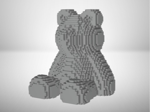 Voxel teddy bear