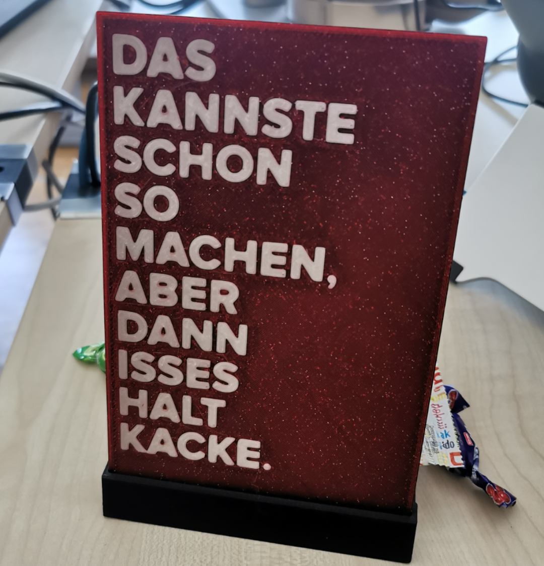 Humorous Desk Stand Designers IT Sign workplace