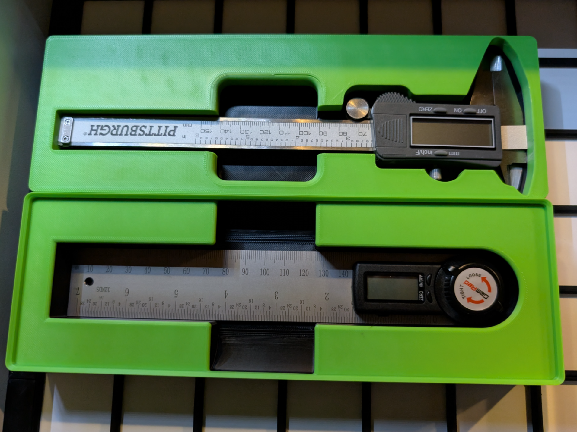 Gridfinity GemRed Protractor Stackable Holder