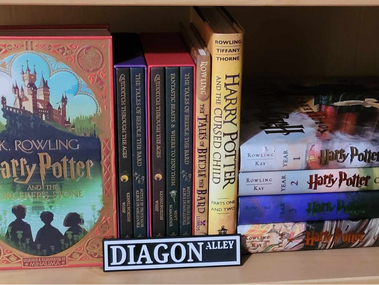 Bookshelf Sign - Harry Potter - Diagon Alley