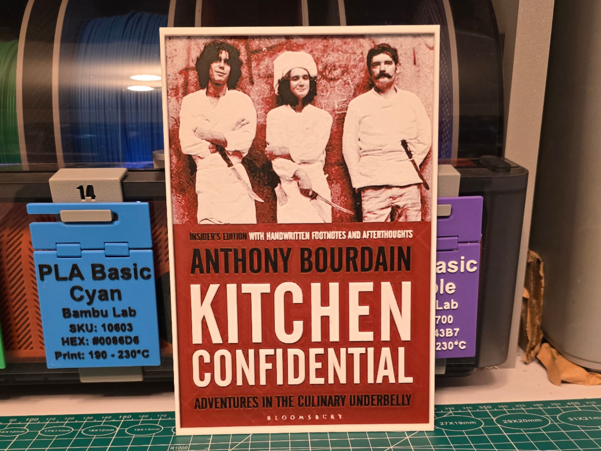 Anthony Bourdain "Kitchen Confidential" Book Art