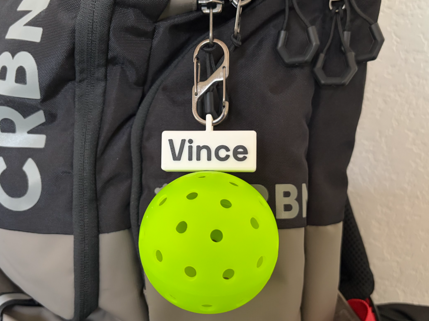 Pickleball Holder - Customizable Text Bag Clip