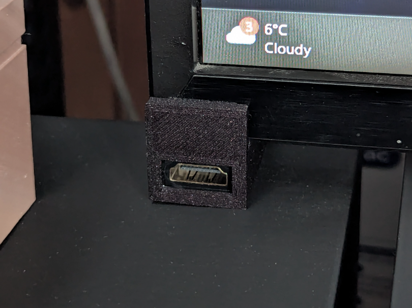 front facing HDMI input