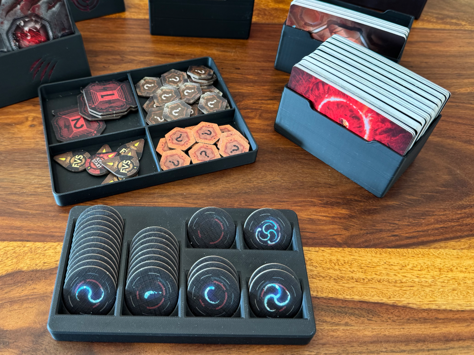 Nemesis: Lockdown Intruder token and card trays