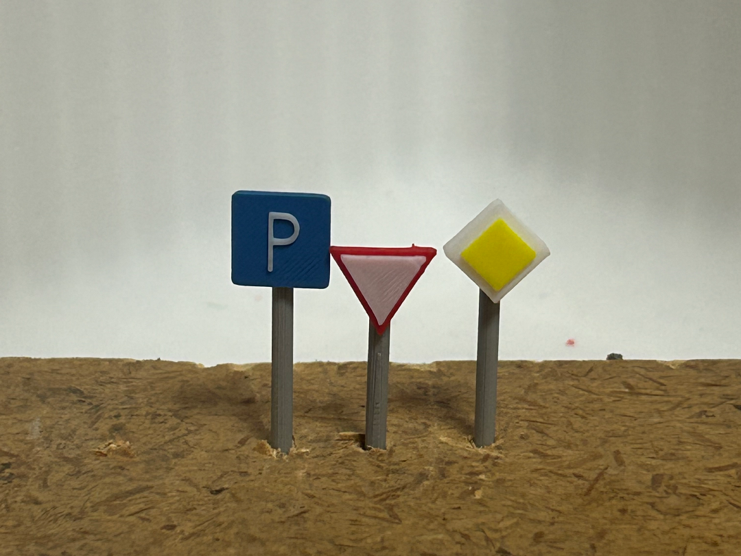 Verkehrsschilder Modellbau H0 Maßstab 1:87
