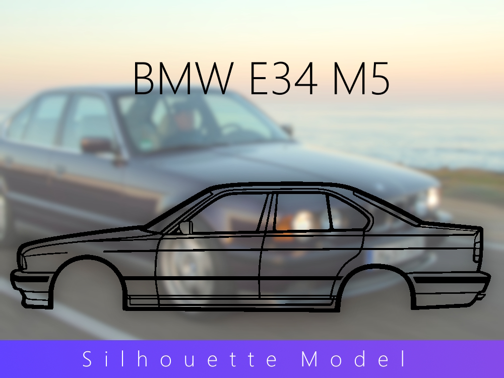 BMW E34 M5 Silhouette Model