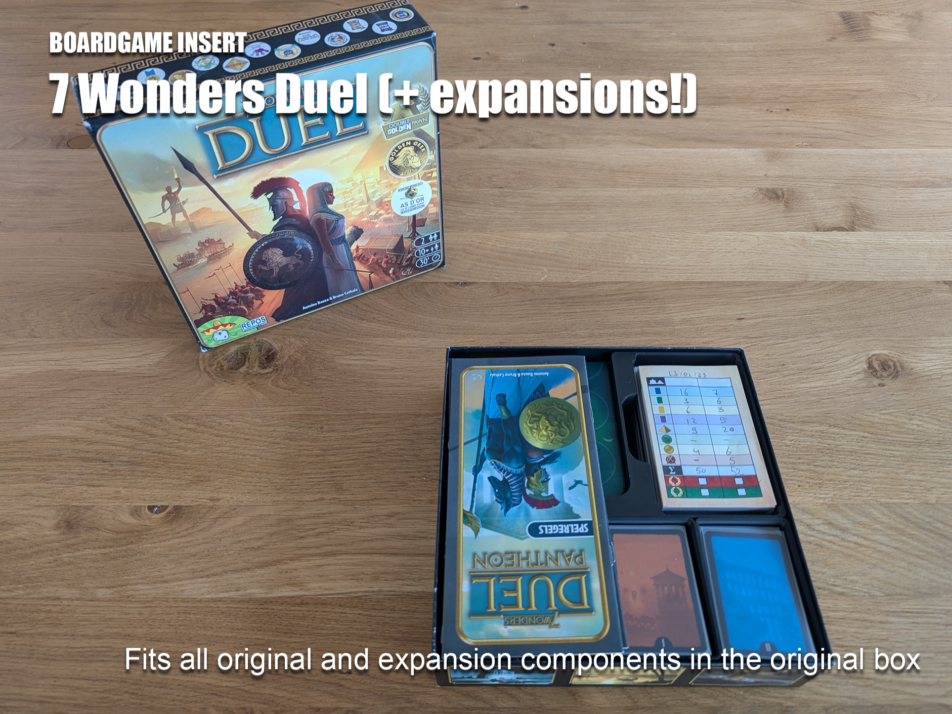 Board Game Insert - 7 Wonders Duel