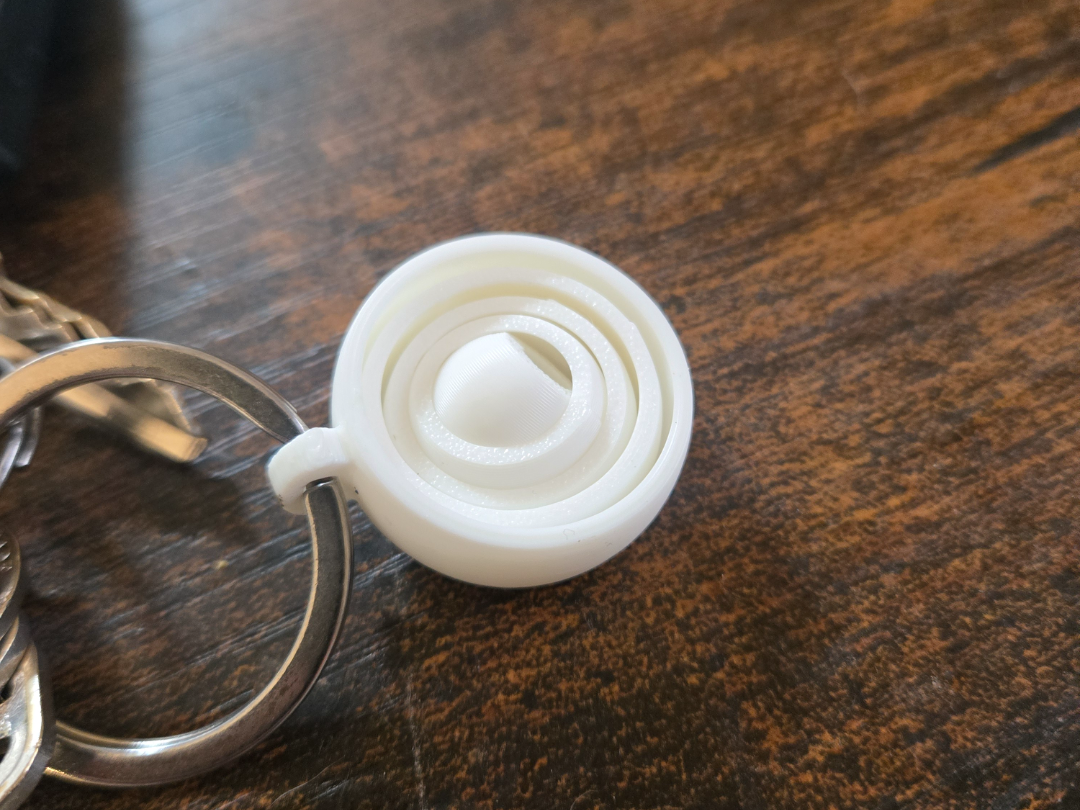 Mini 5-Ring Gyro Keychain - Compact 30mm
