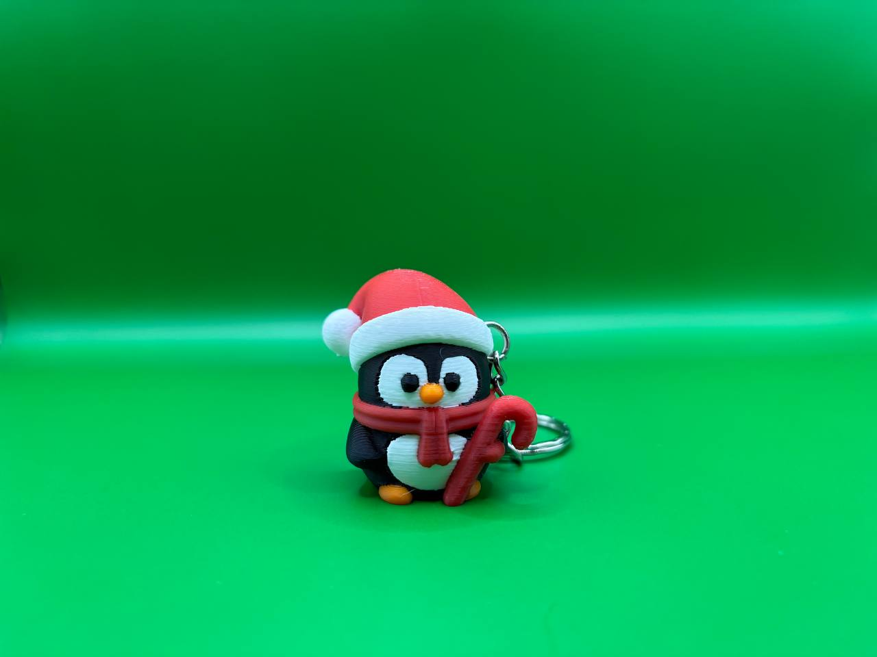 Christmas Penguin - Keychain