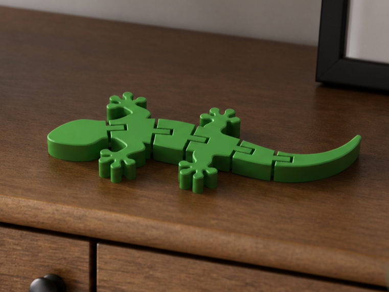 Flexi Gecko – Bewegliches 3D Druck Spielzeug