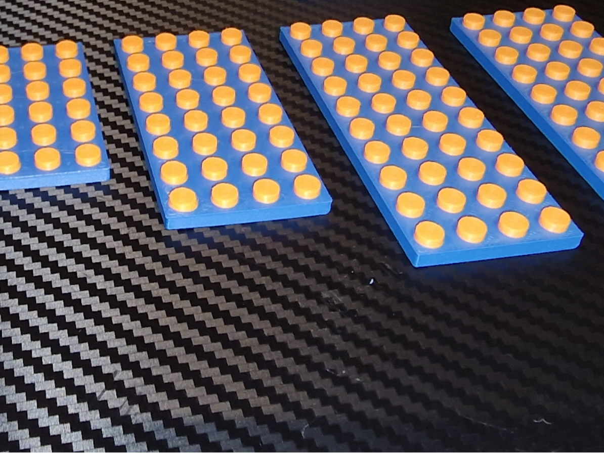 Legostein Platten (2, 4, 6 und 8 Reihen)