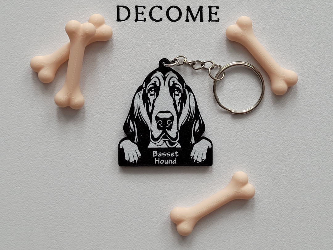Basset Hound keychain