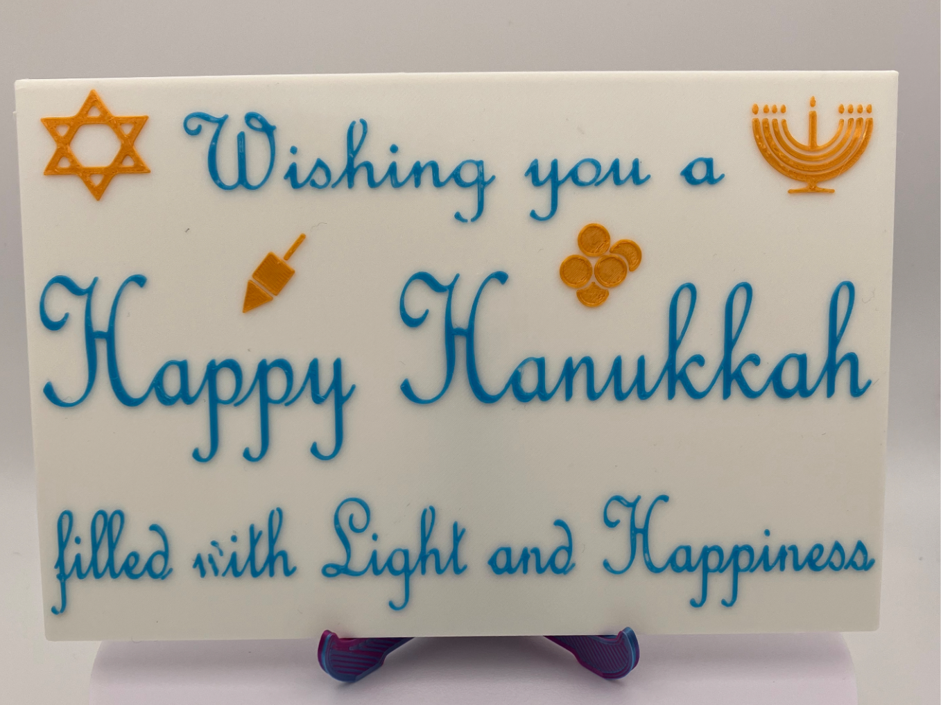 Happy Hanukkah card, post card