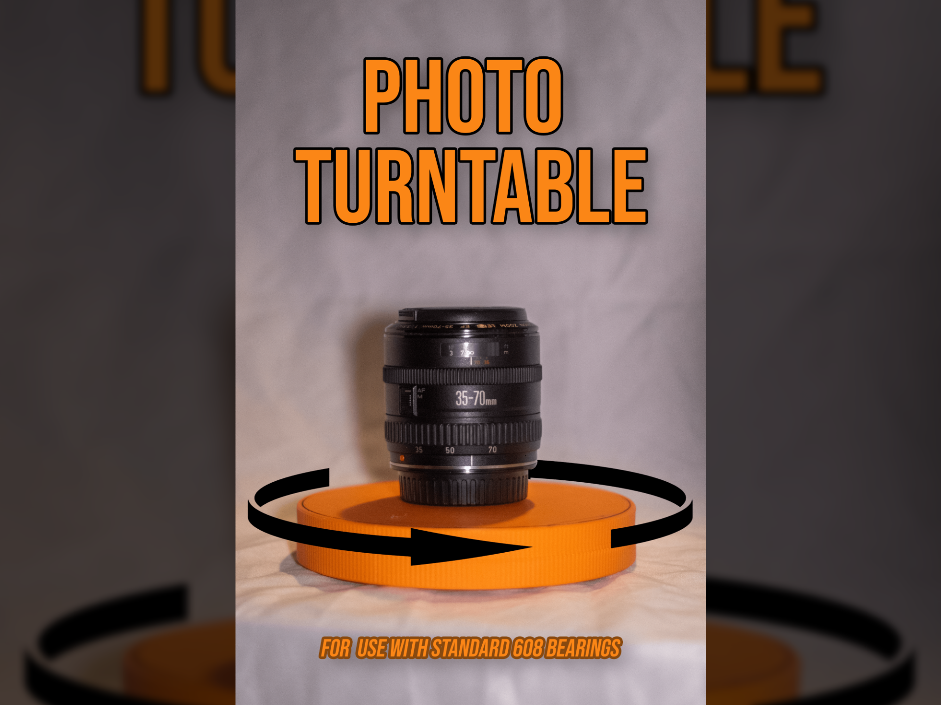 Photography Showcase Turntable for 608 Bearings