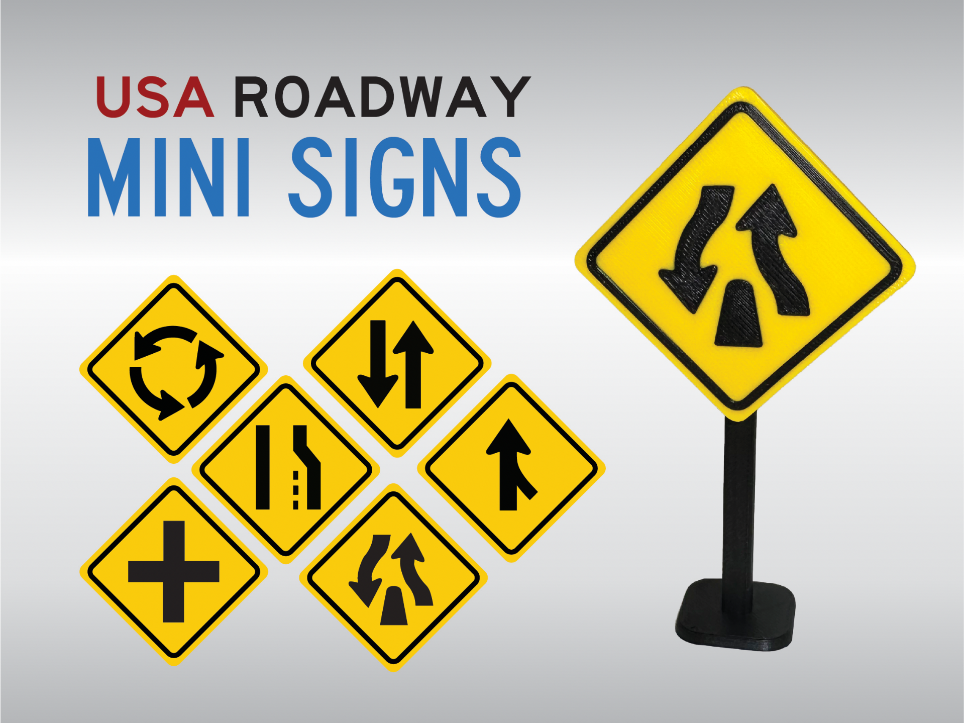 Merge - US Road Mini Signs