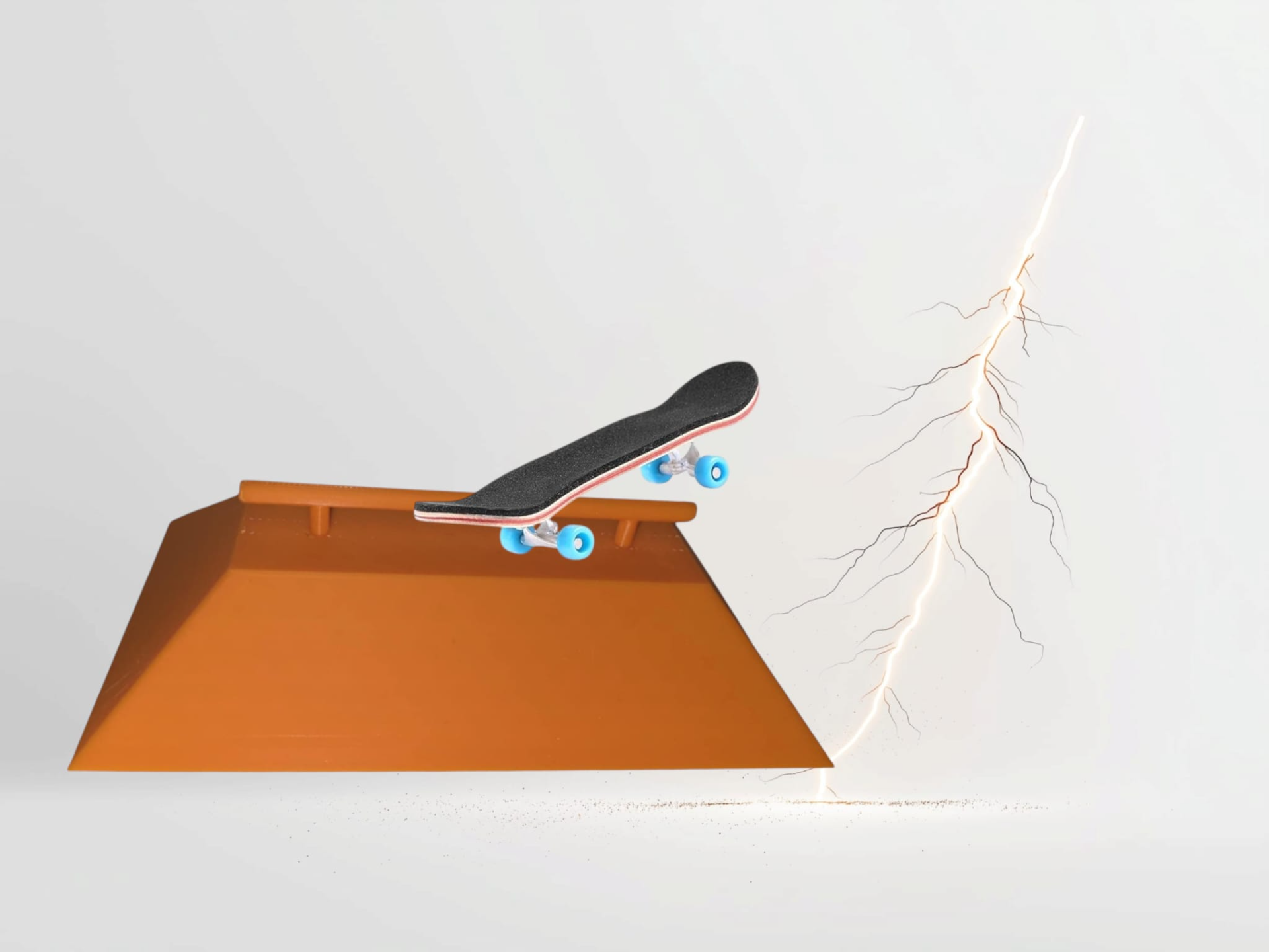Basic Fingerskate Mini Ramp With Grind Rail
