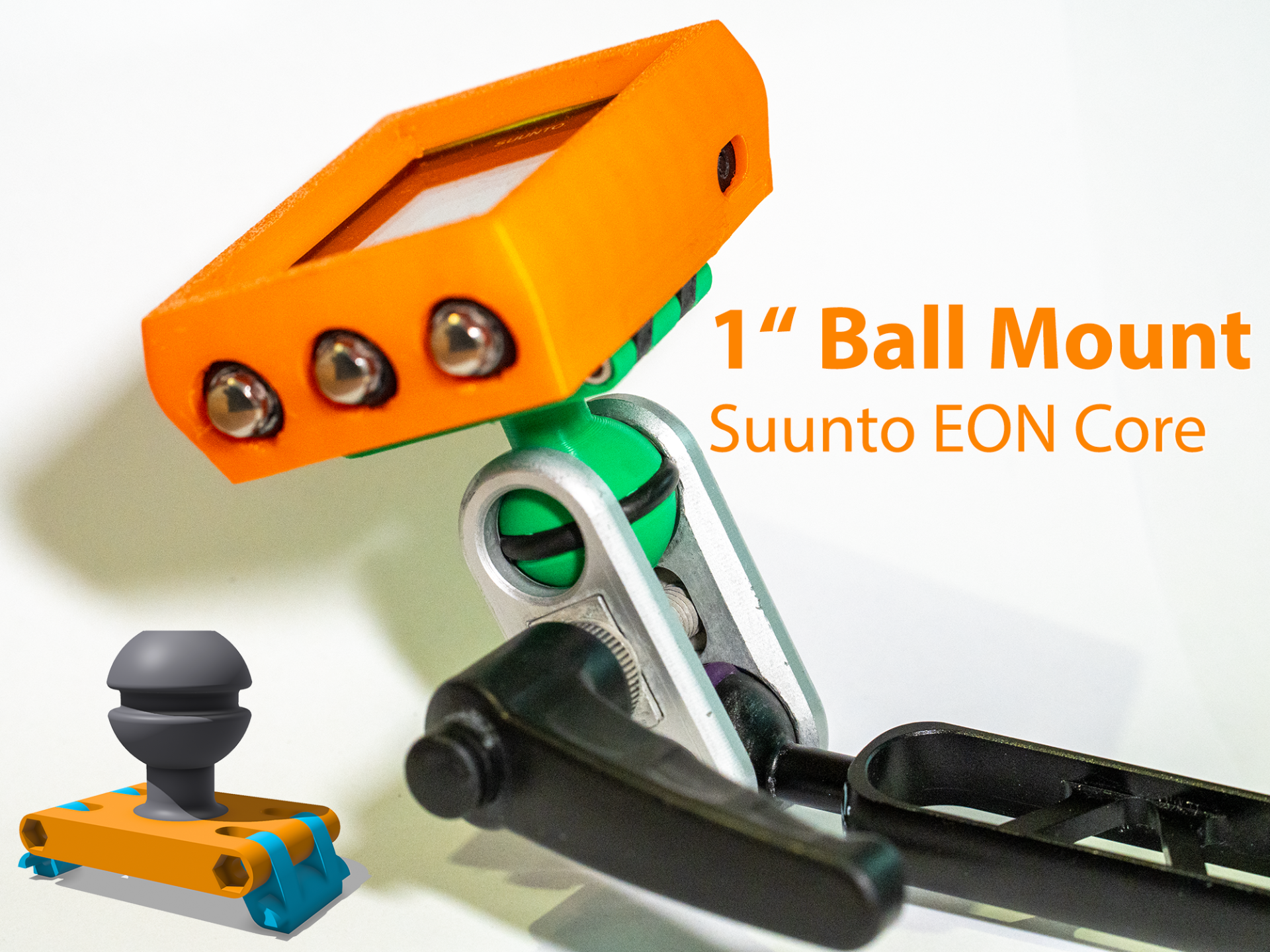 1" Ball Mount for Suunto EON Core - Dive Computer