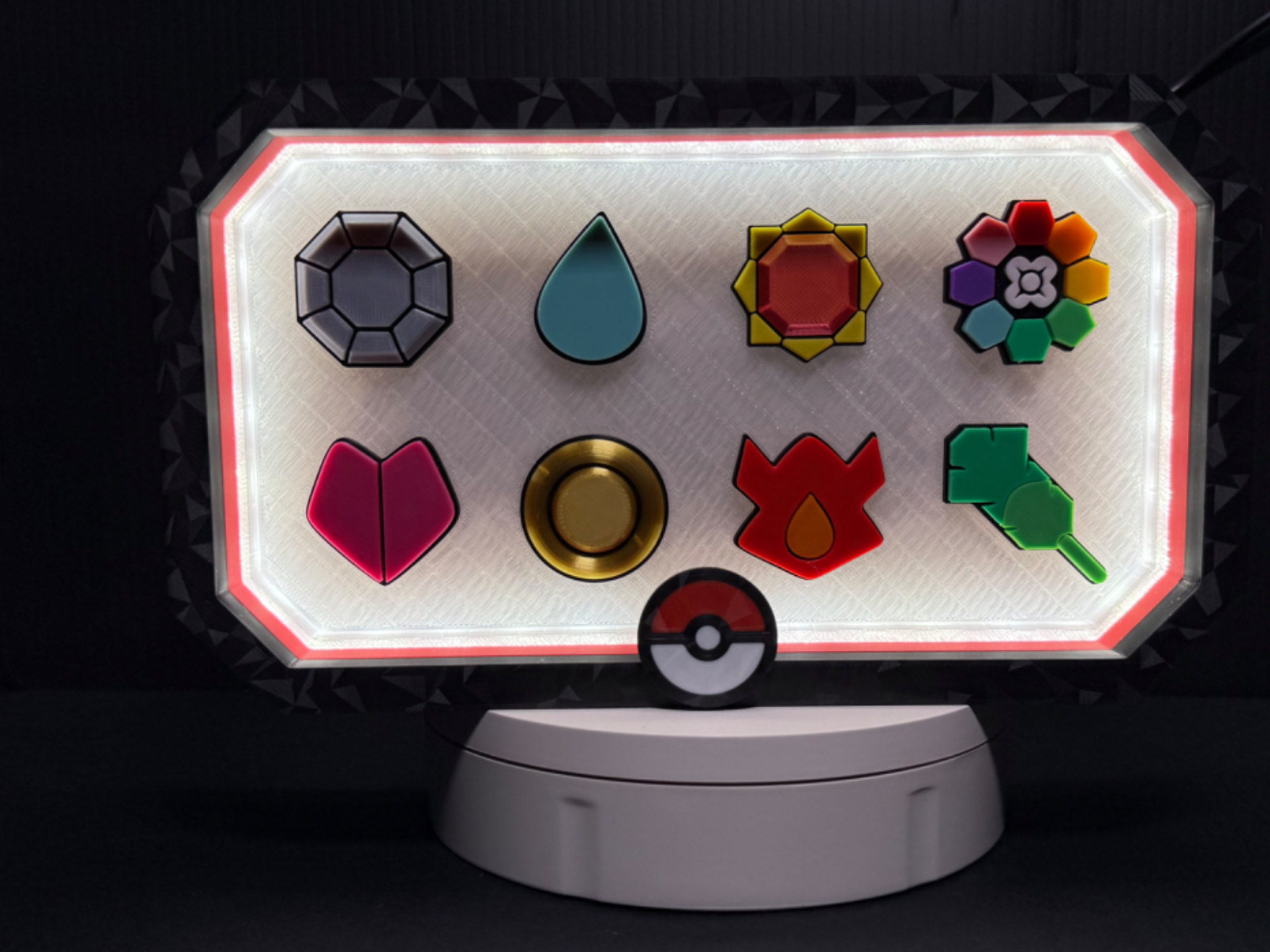 Pokémon Kanto badges & display