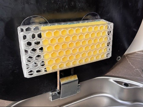 Camper sink sponge holder