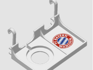 Toni Betthalterung für IKEA Hochbett m Bayern Logo