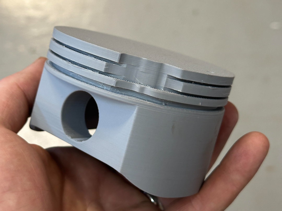 LS piston with broken ring lands