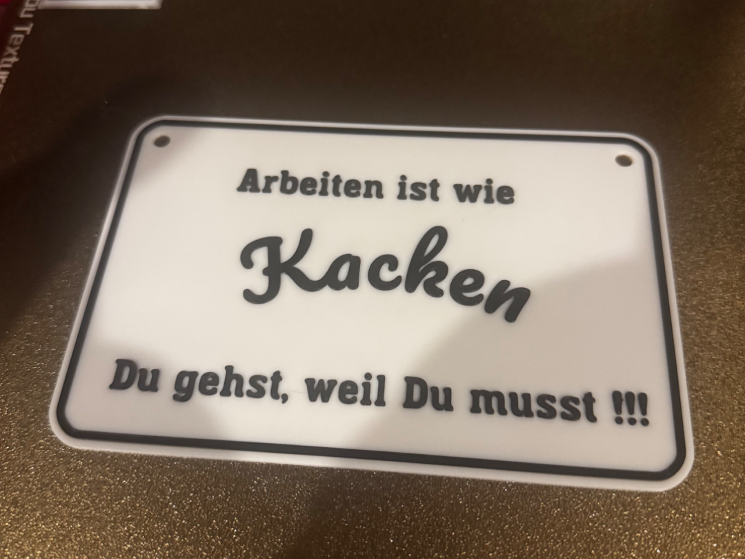 Funny Schild Kacken Spaßschild