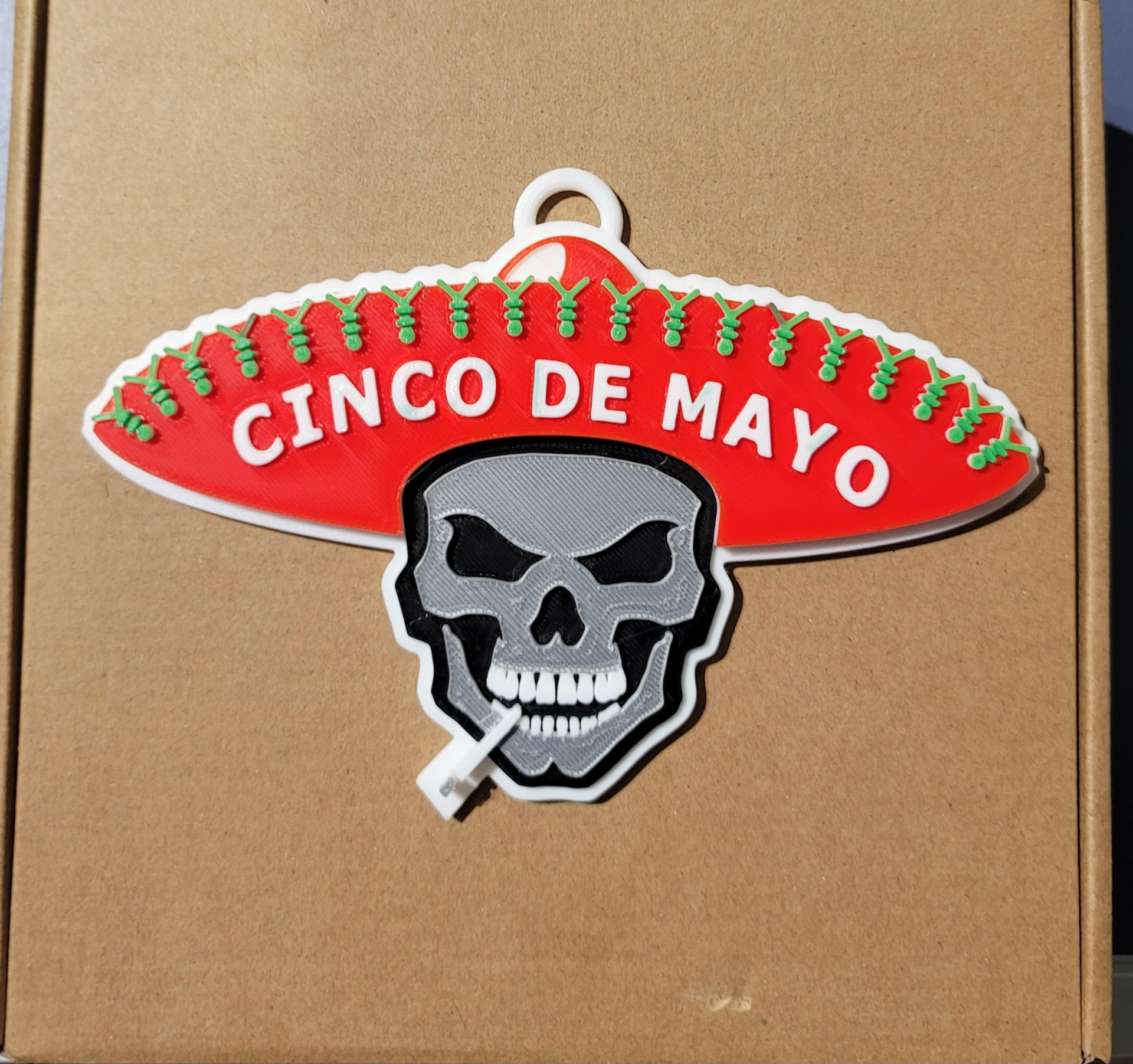 CINCO DE MAYO SKULL 3D Logo 180mm series