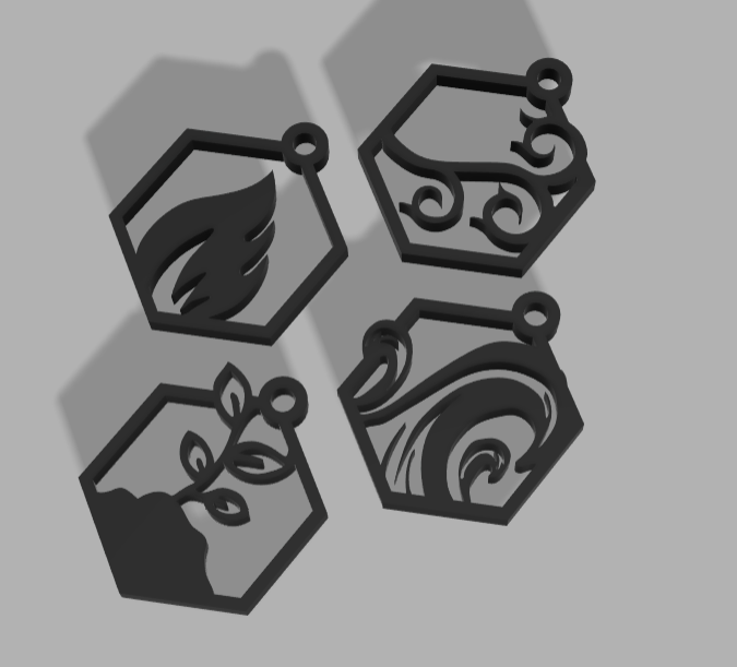 Elements keychains
