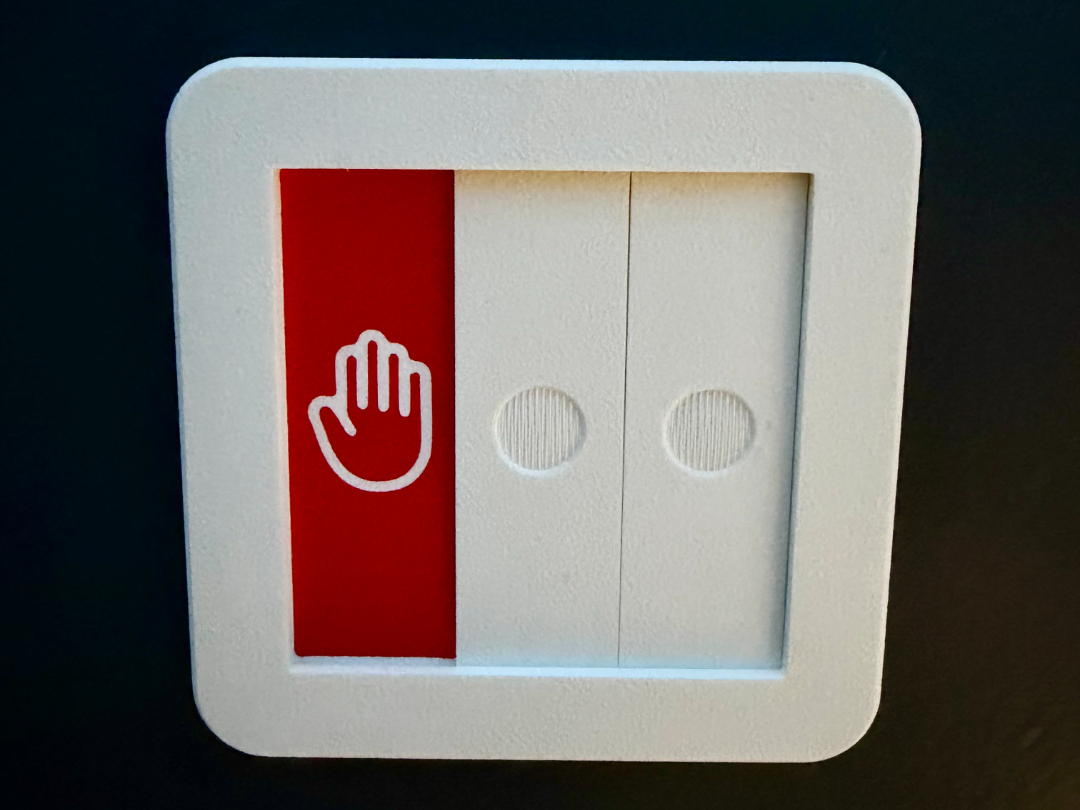 Door occupancy indicator with slide