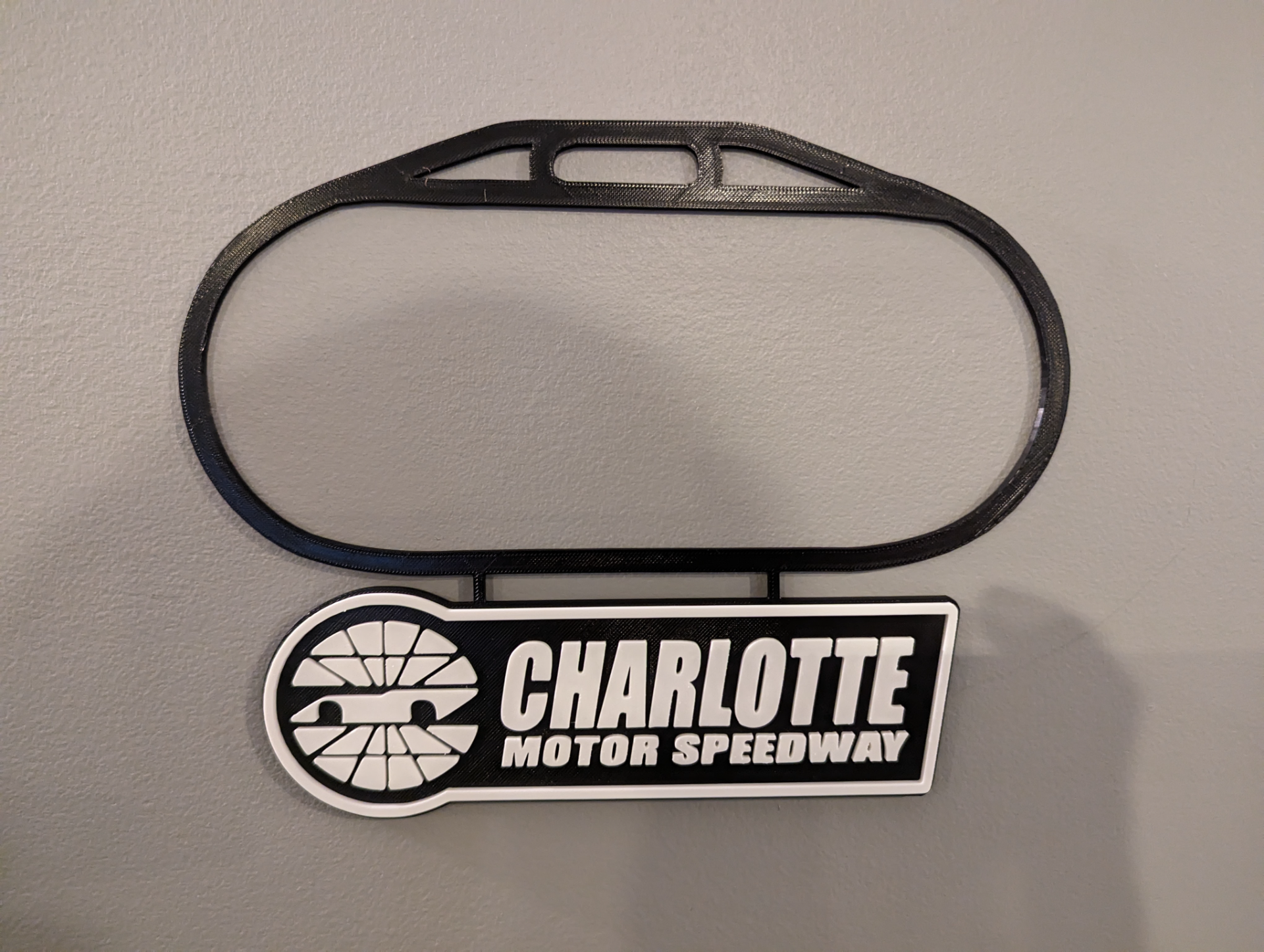 Charlotte Motor Speedway Track Map With Nameplate