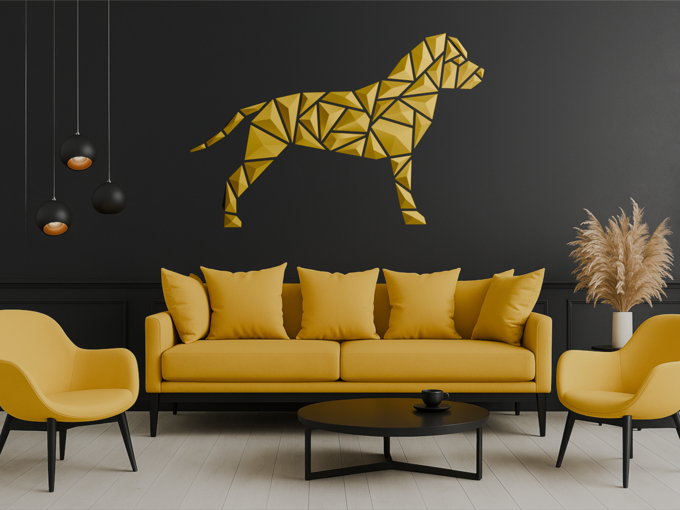Geometric dog wall art - “Staffy-AmStaff style”