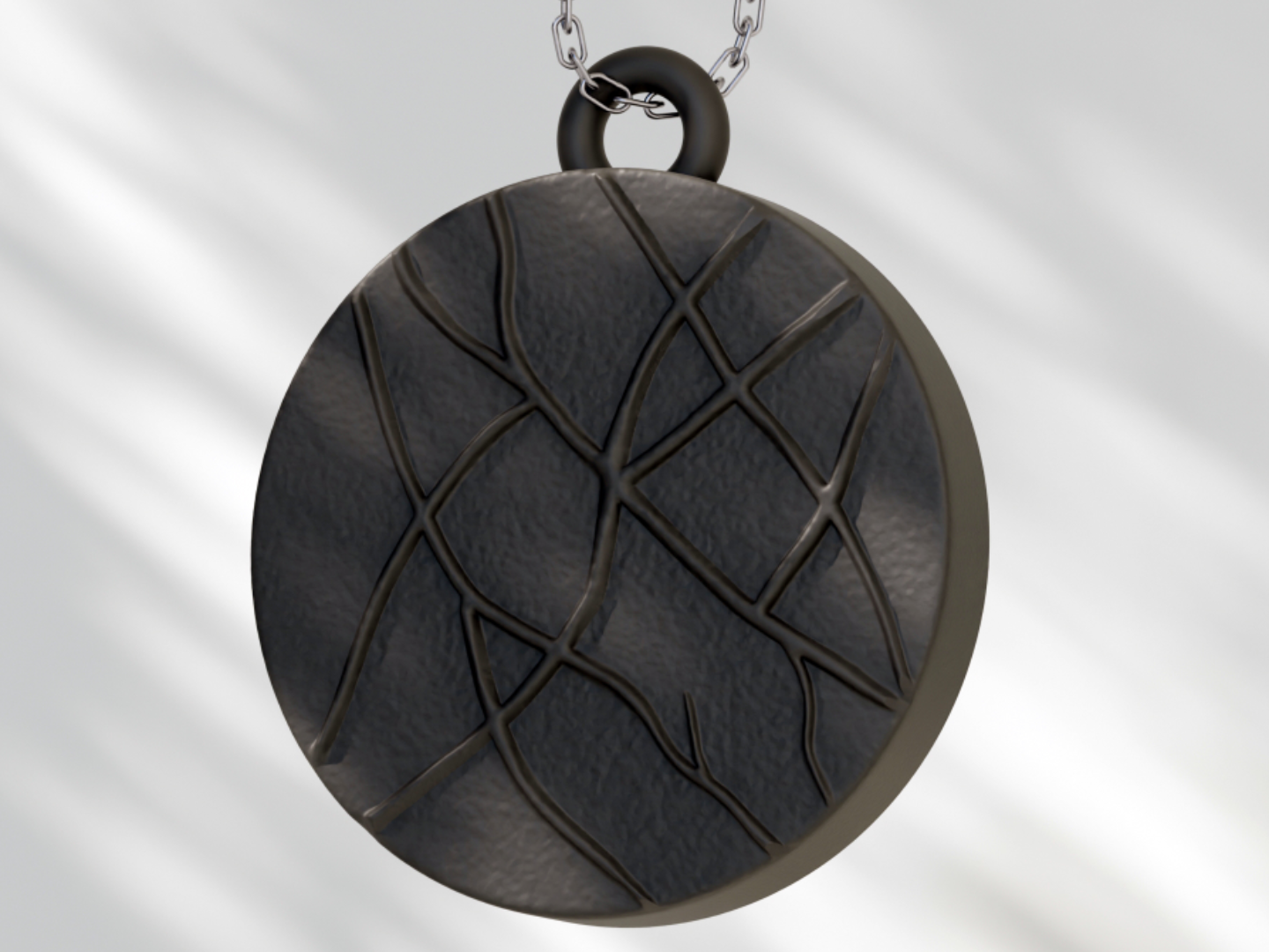 Shadow Weave Pendant – Modern Abstract Necklace