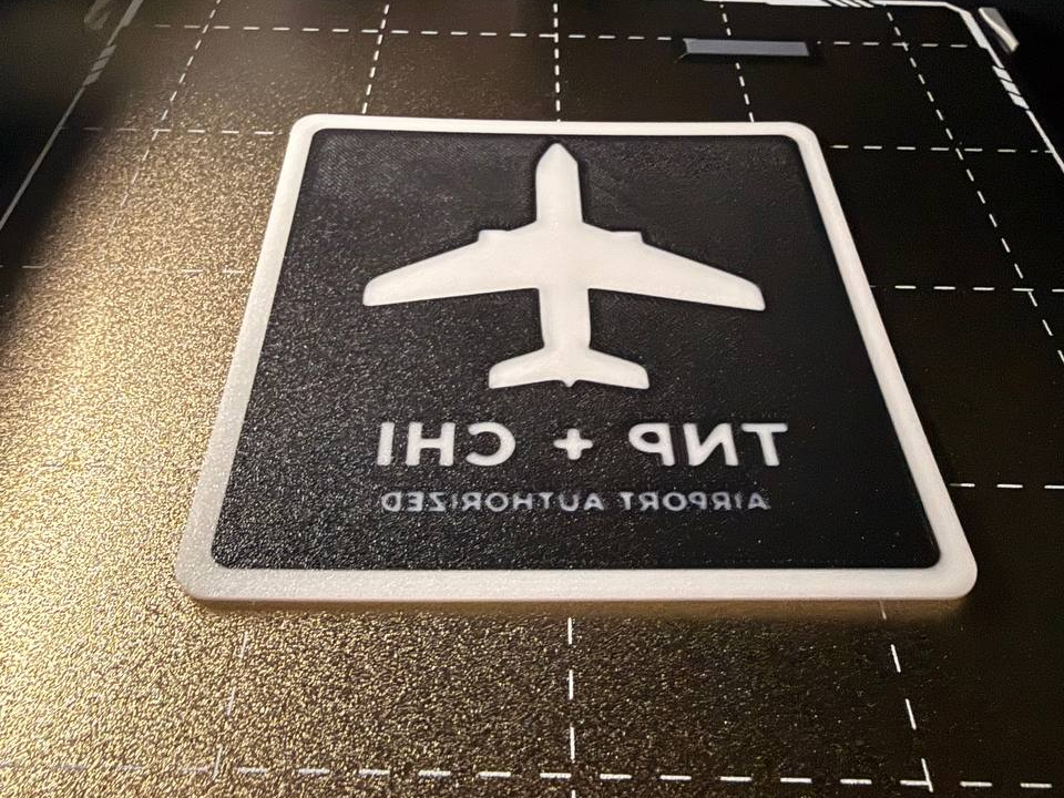 TNP + CHI AIRPORT AUTHORIZED STICKER