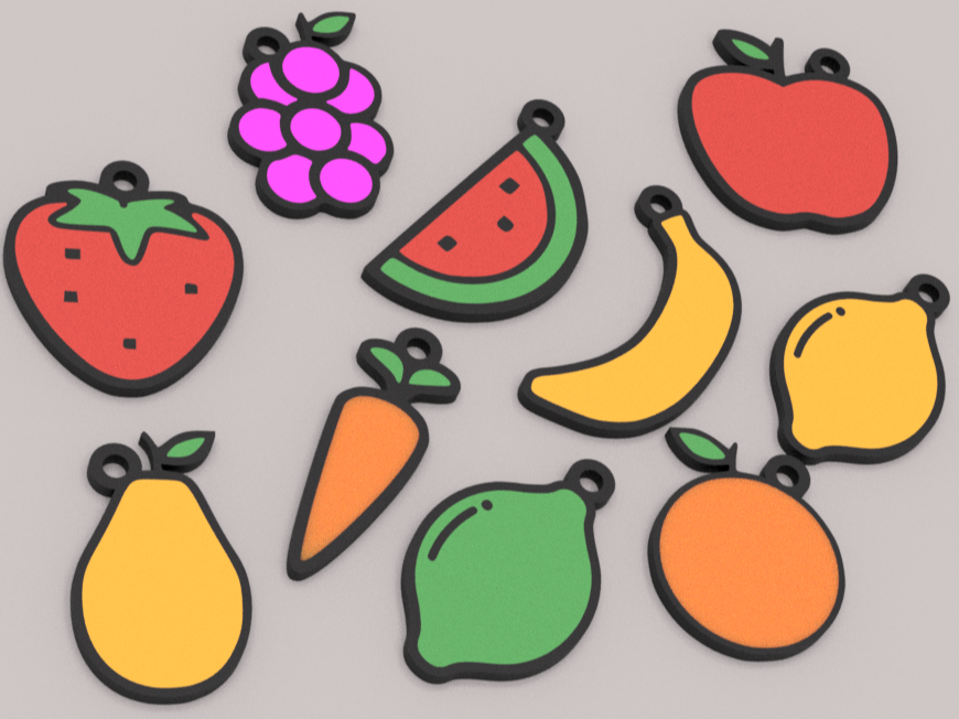 Obst Schlüsselanhänger