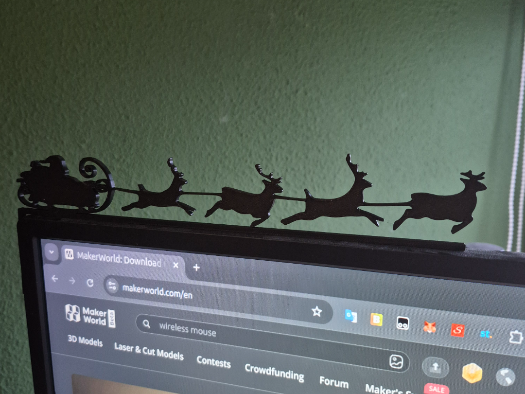 Christmas Santa Claus Monitor/Doorframe Decoration