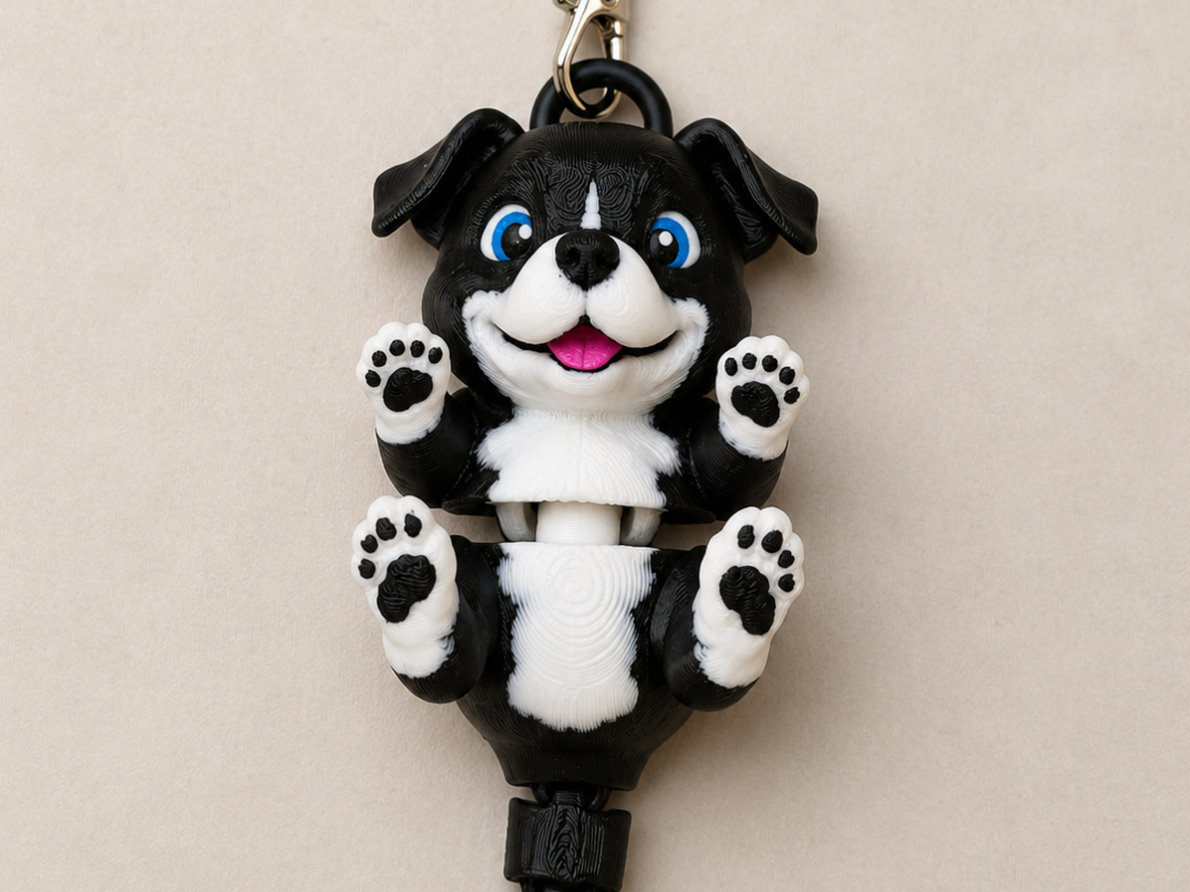 cute pitbull keychain
