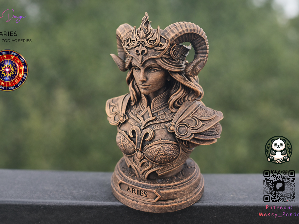 ARIES — Female Zodiac Bust