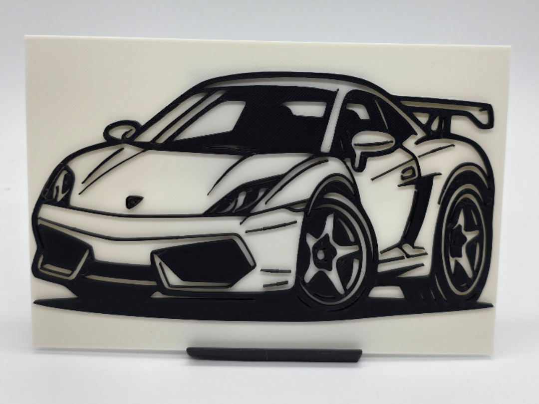 2D Wall Art Lamborghini Gallardo TinyCar