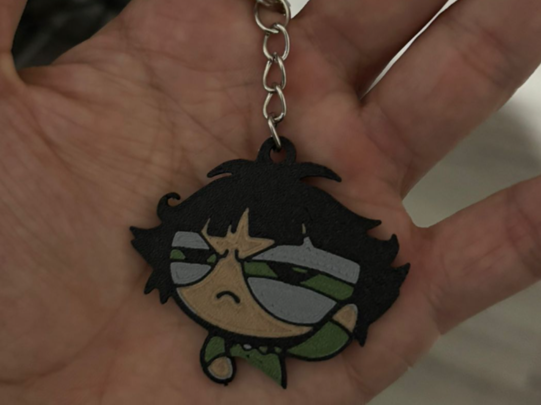 Sleepy Buttercup Keychain