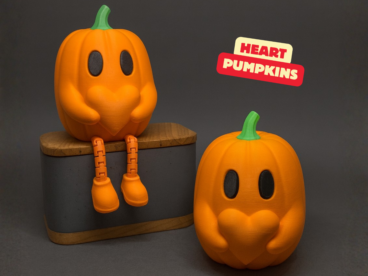 HEART PUMPKINS ARTICULATED / HALLOWEENDECOR