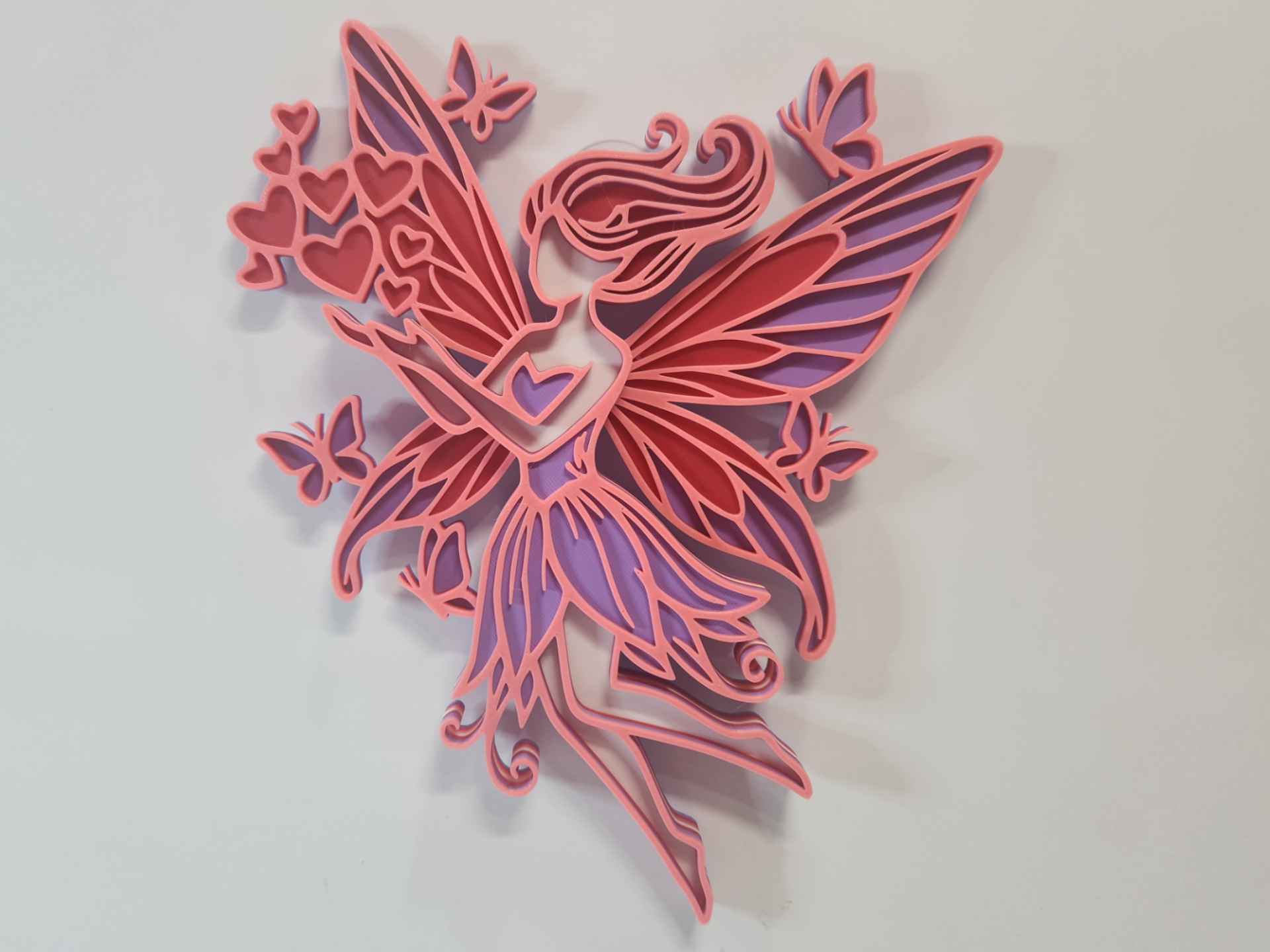 Enchanting Fairy with Butterflies & Hearts WallArt